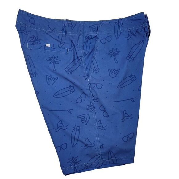 Senor Frogs Board Shorts Swim Trunks Mens Size 36 Blue Tropical Vacation Beach - Picture 4 of 12